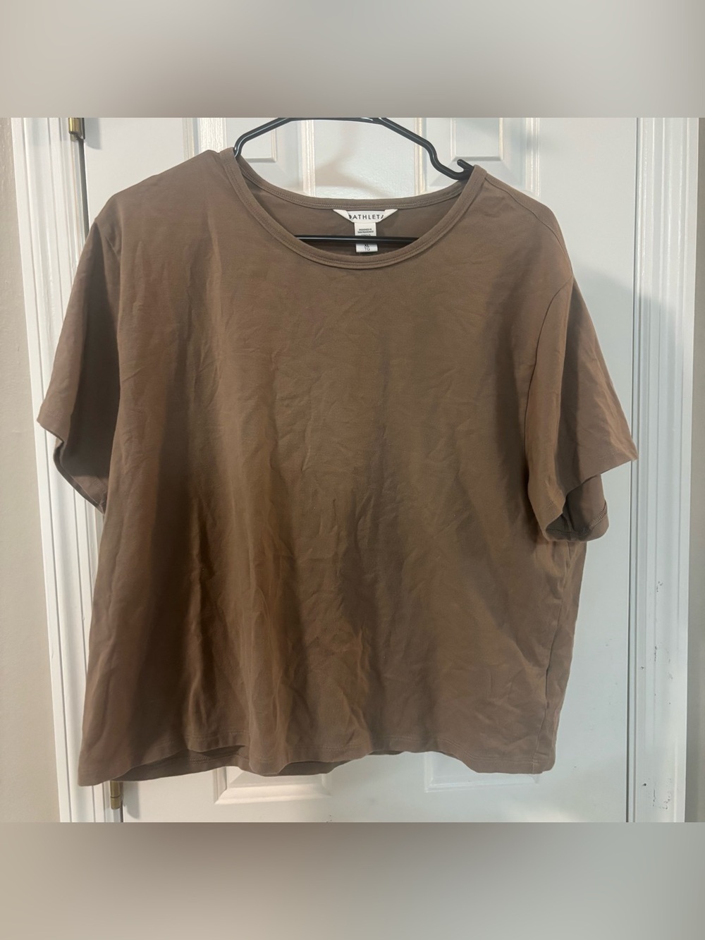 Athleta Brown Short Sleeve Women's Tee - XL